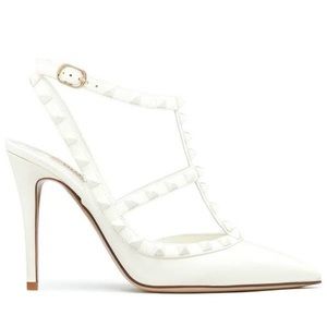 Valentino Garavani Rockstud White Pump size 35.5